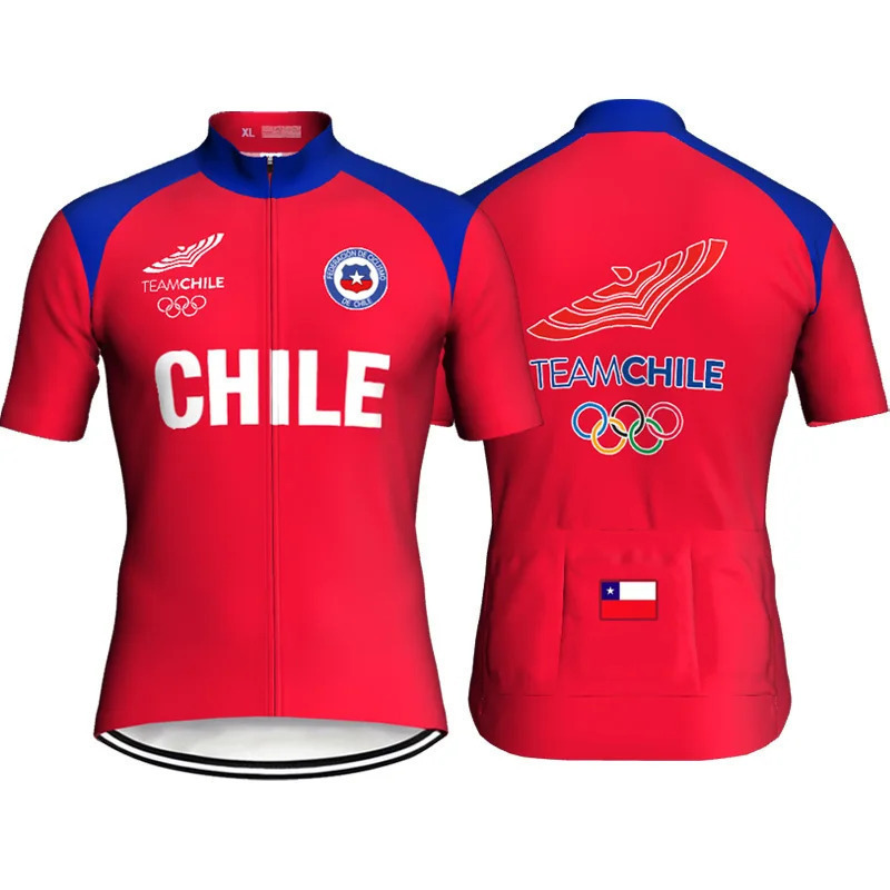 Chile camisa de bicicleta camisola vermelha roupas da equipe ciclismo  motocross downhill mtb offroad mx montanha