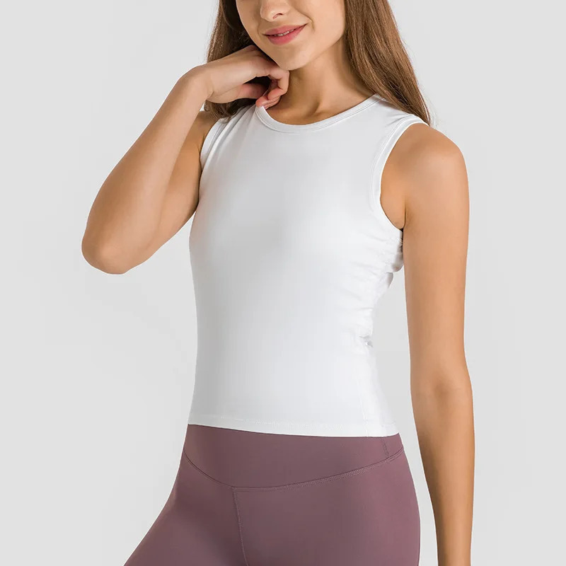 Lulu Lemon O mesmo All lt Leva colete esportivo feminino com dobra lateral  na cintura, roupas de ioga el?sticas simples.