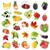 10/30/50 pcs dos desenhos animados frutas adesivo a prova dwaterproof agua movel trole notebook scooter motocicleta vegetal verde agua cupsticker - comprar online