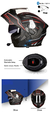 Motocicleta multifuncional rosto cheio flip up sem fio/blue-t00th lente dupla inteligente capacete de dente azul com microfone - tienda online