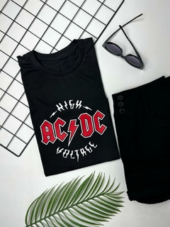 T-shirt AC/DC - Tumblr Aesthetic - Purple Pink