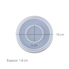 MOLDE SILICONA POSA VASOS CIRCULAR CIRCULO X 10 CM - comprar online