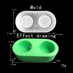 MOLDE SILICONA PORTAVELAS CIRCULAR DOBLE - comprar online