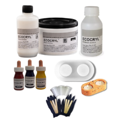 KIT PORTAVELA DOBLE ECOCRYL 700 GR + COLORANTE + LACA