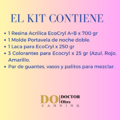 KIT PORTAVELA DOBLE ECOCRYL 700 GR + COLORANTE + LACA - comprar online