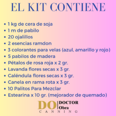 KIT VELAS CERA en internet