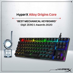 Teclado Hyperx Alloy Origins Core Qwerty Red Inglés Us Negro Con Luz Rgb - tienda en línea