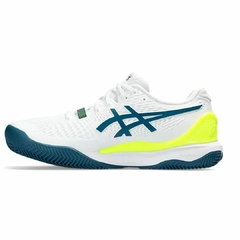 ZAPATILLA ASICS GEL-RESOLUTION 9 CLAY HOMBRE WHITE/RESTFUL TEAL - comprar online