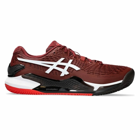 ZAPATILLA ASICS GEL-RESOLUTION 9 CLAY HOMBRE ANTIQUE RED/WHITE
