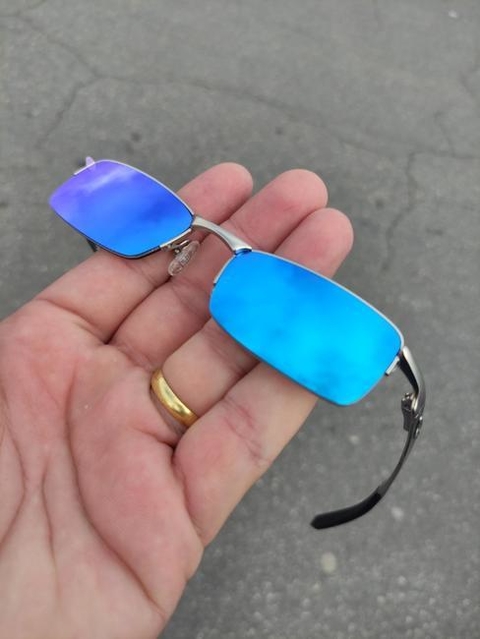 Óculos De Sol Oakley Lupinha Do Vilão Wingspan Prata Lentes Ice Thug