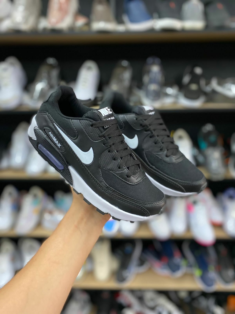 Air max 90 preto cinza cheap e branco