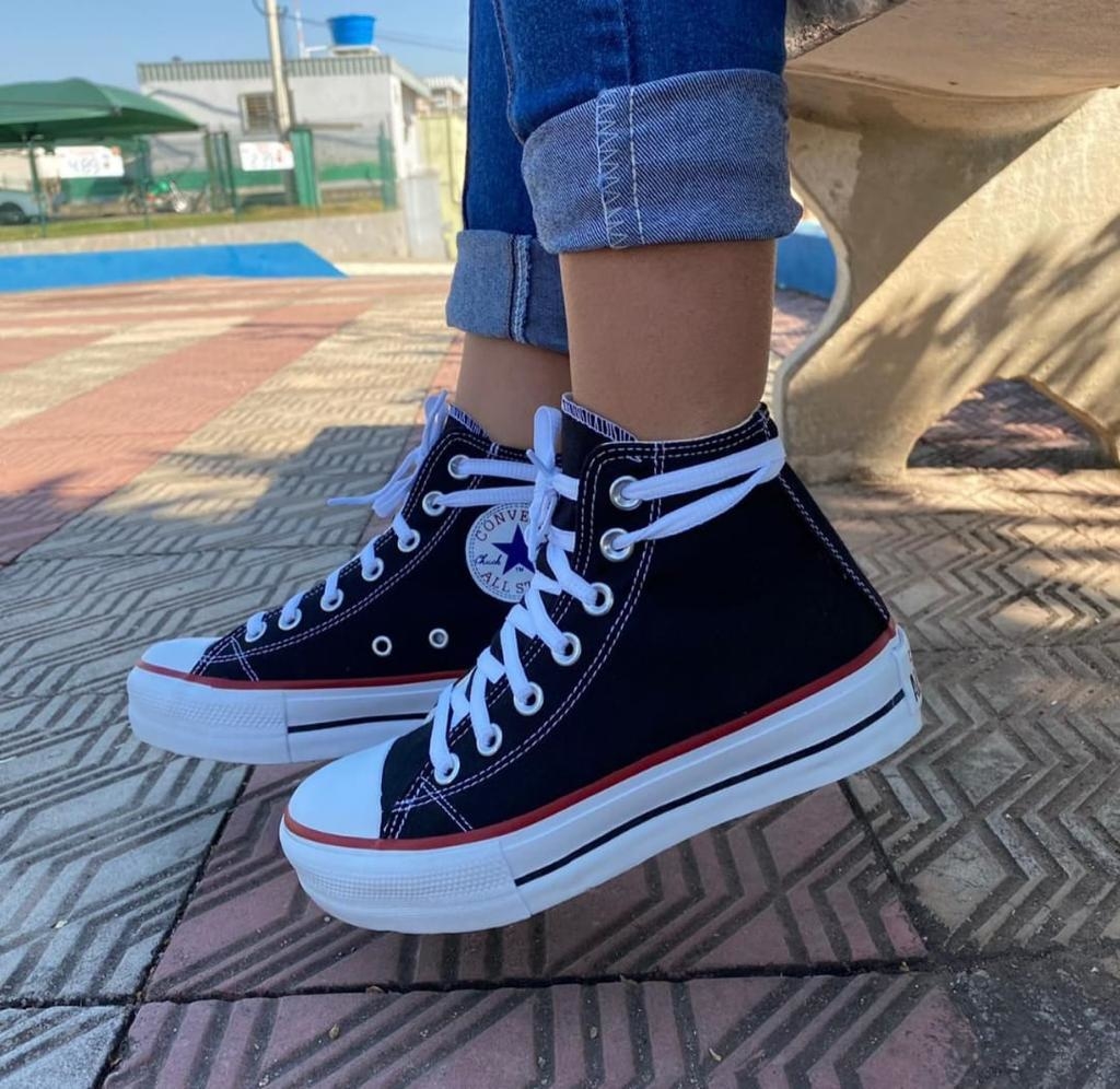 All Star Preto Plataforma - Comprar em Duda Store