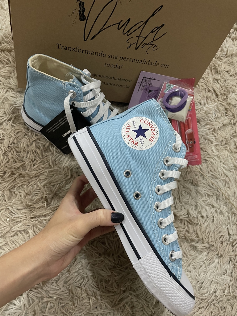 All Star Azul Cano Médio - Comprar em Duda Store