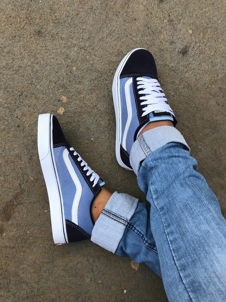 Vans old cheap school azul