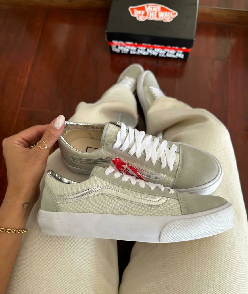 Tenis vans hot sale feminino prata