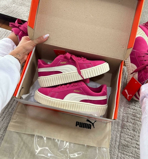 Puma suede preto e rosa online