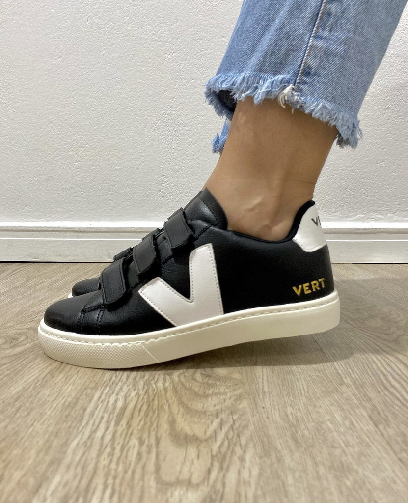 Tenis vert cheap velcro