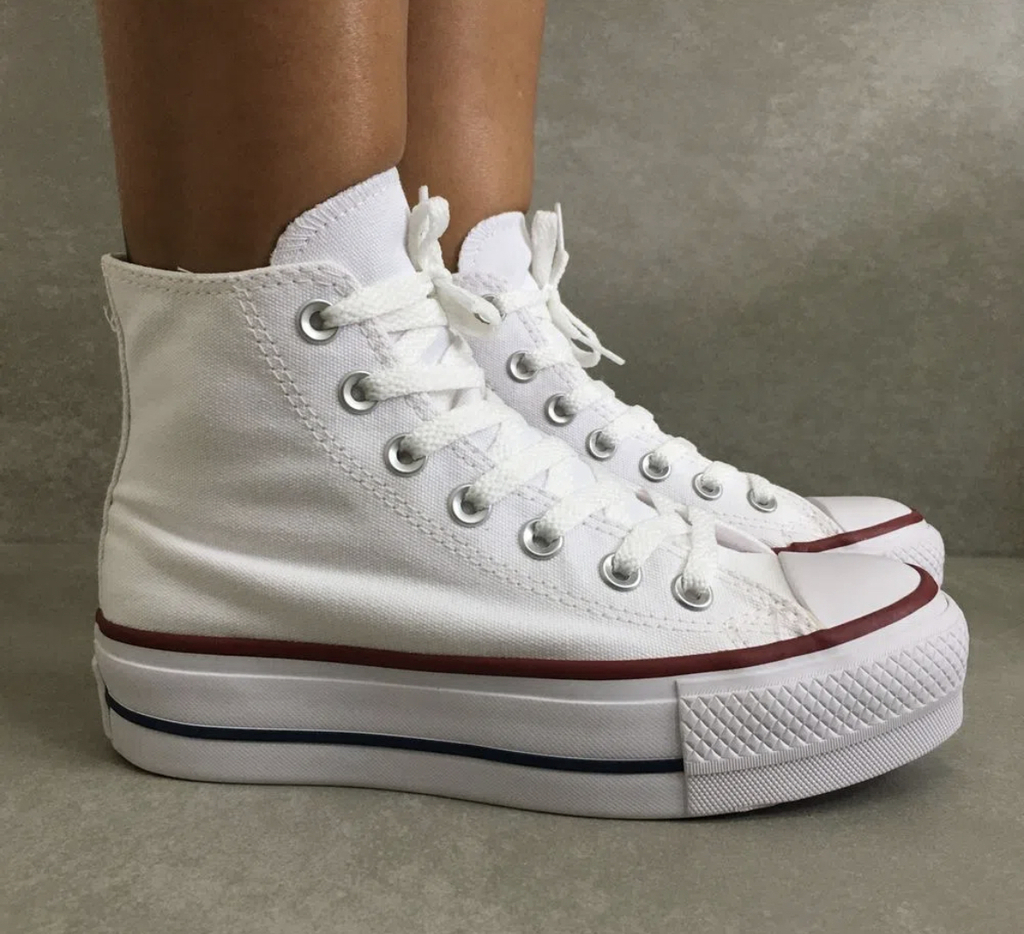 All Star Converse Preto Plataforma Cano Alto