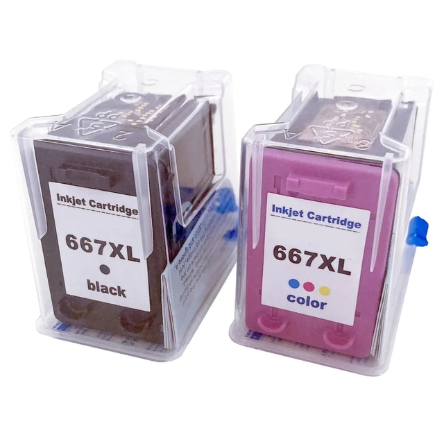 Par Cartucho de Tinta p/ HP Deskjet Ink Advantage 2774 Compatível