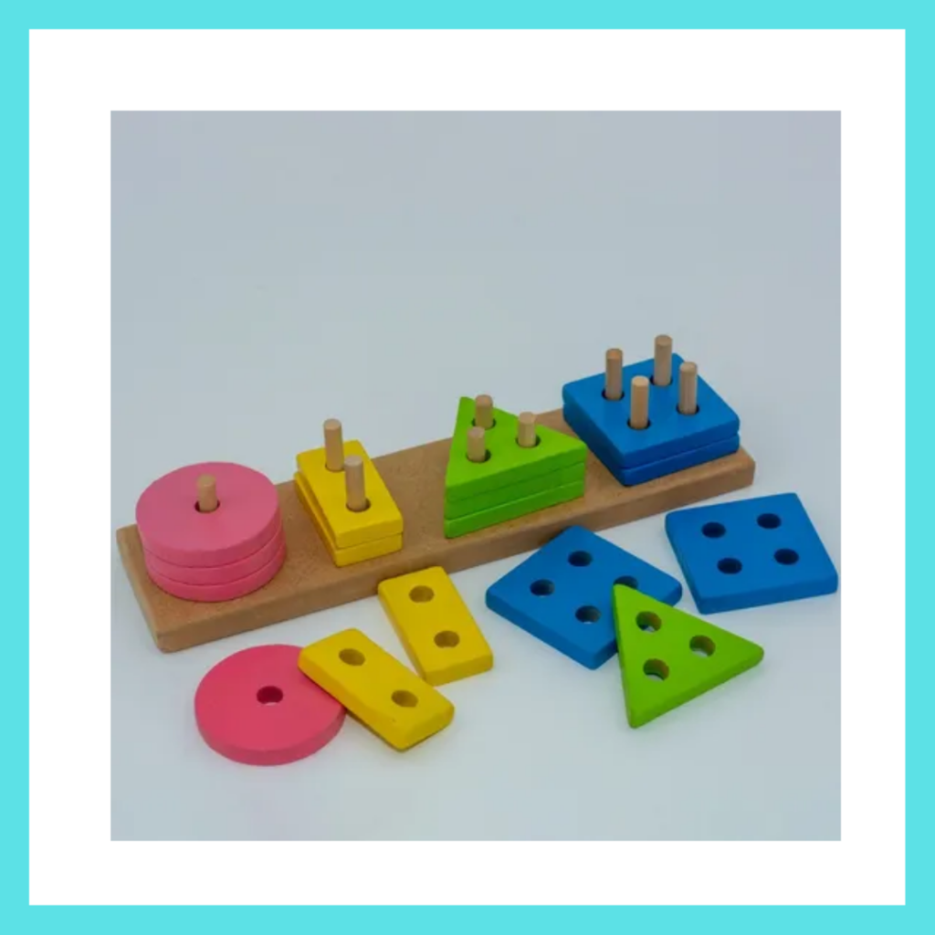Juego Encastre Geom trico Num rico Did ctico Madera