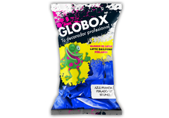 Globos Latex Azul Francia Perlado 12" x 50 Globox Profesional