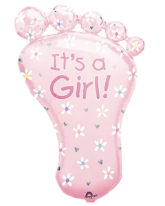 Globo huellita rosa "It's a girl !" 32" Anagram