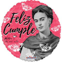 Globo redondo 18" Frida kahlo "feliz cumple "