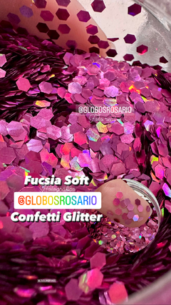 Confetti glitter Fucsia Soft x 15 g