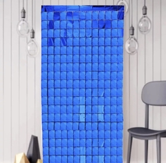 Cortina metalizada Shimmer Wall Azul 2 de largo x1 ancho - comprar online