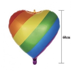 Globo Corazón arcoiris 22" - comprar online