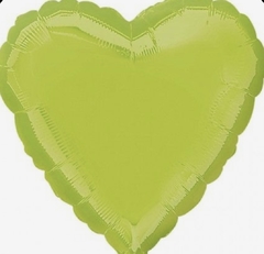 Globo metalizado corazón verde lima 18" kaleidoscope