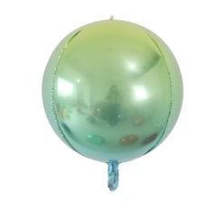 Globo esfera 4D color verde degrade 24" - comprar online
