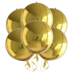 Globo esfera 4d color dorado 24"