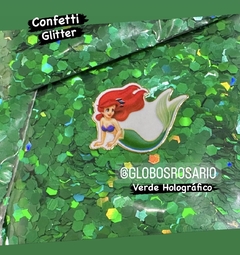 Confetti glitter Verde Holográfico x 15g - comprar online