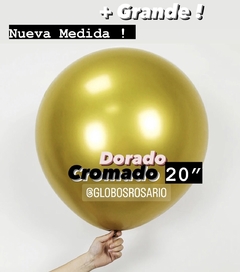 Globo Latex Cromado GOLD 20” x unidad