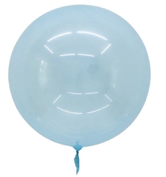 Globo Burbuja azul cristal 18"