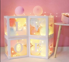 Caja transparente para globos LOVE - comprar online