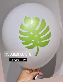 Globo látex Hoja Tropical 12" x unidad