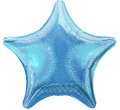 Globo metalizado Estrella azul Holográfica 22" kaleidoscope