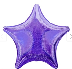 Globo Estrella violeta holográfico 22" kaleidoscope