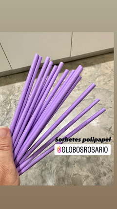 Sorbete polipapel Lila mate x 12 unidades