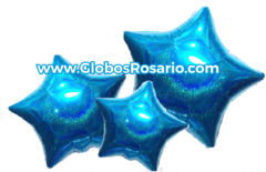 Globo metalizado Estrella Glitter Turquesa 18"