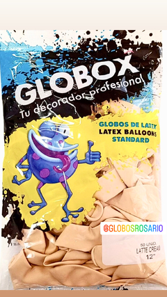 Globos Latex Latte Cream 12" x 50 Globox Profesional