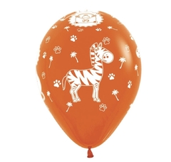 Globo Latex Animales de la Selva 12" Marron Sempertex en internet