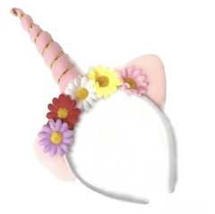 Vincha unicornio con Flores - comprar online
