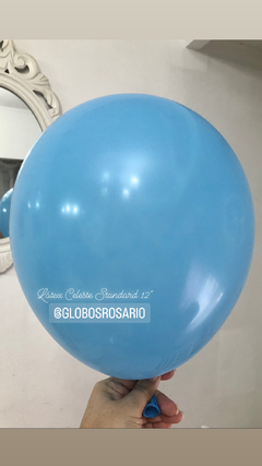 Globos Latex Celeste 12" x 10 unidades