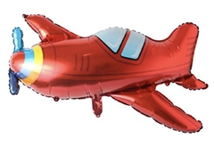 Globo metalizado Avioneta Roja 90cm x 40cm