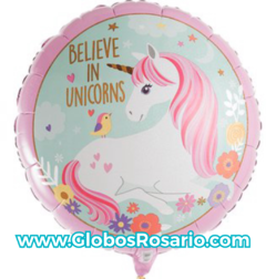 Globo metalizado unicornio 18" - comprar online