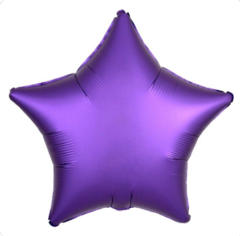 Estrella violeta satinada 18"