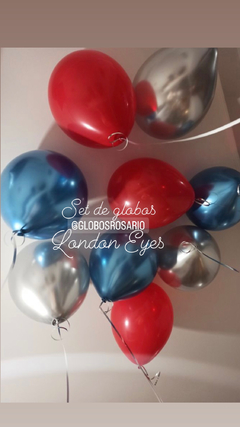 Set de globos London Eyes combinados x 10 unidades